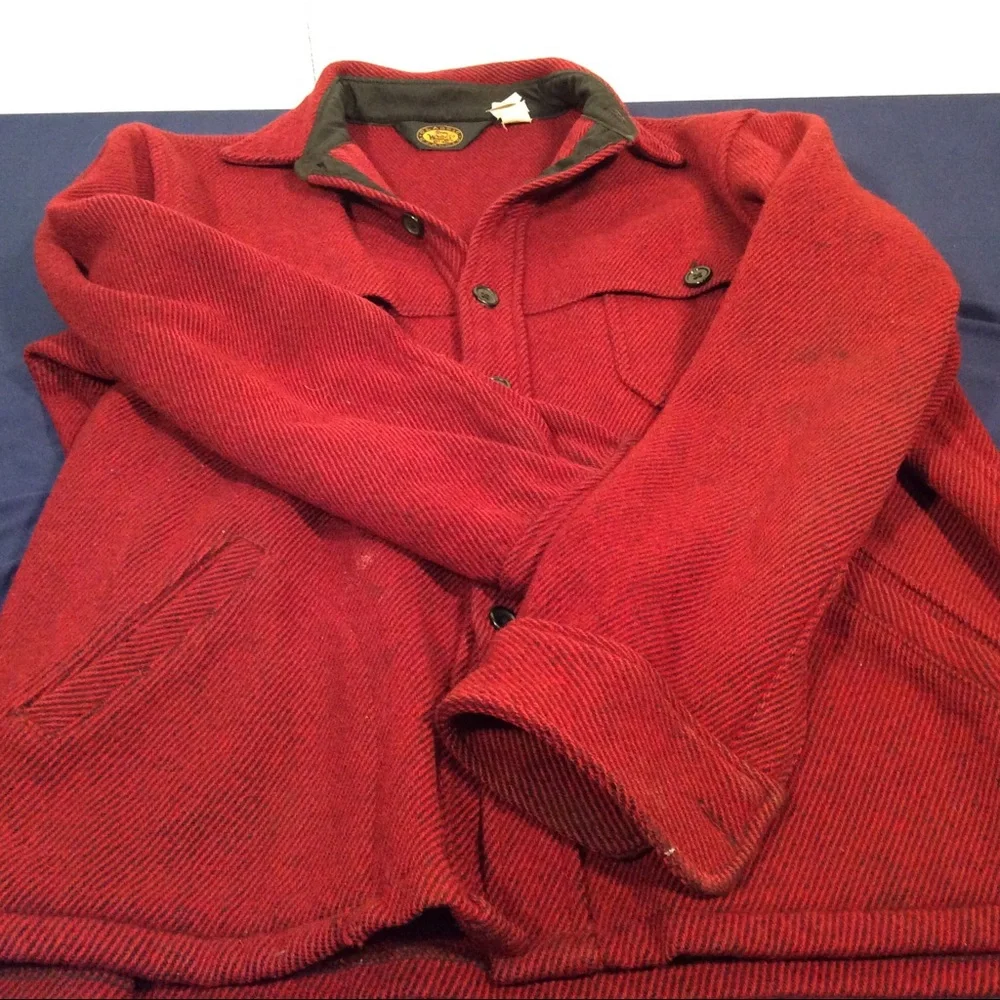 Men's Red Wool Jacket - Picture 9 of 10